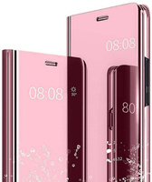 Case for Huawei Y6P, Clear View, pink rose gold