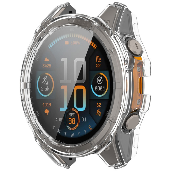 2in1 Case + Tempered Glass for Garmin Fenix 8 47mm, transparent