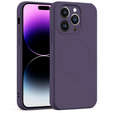Silicone Mag Cover Case Purple for iPhone 14 Pro Max