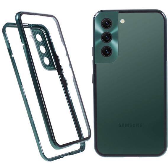 Case for Samsung Galaxy S21, Magnetic Dual Glass, green