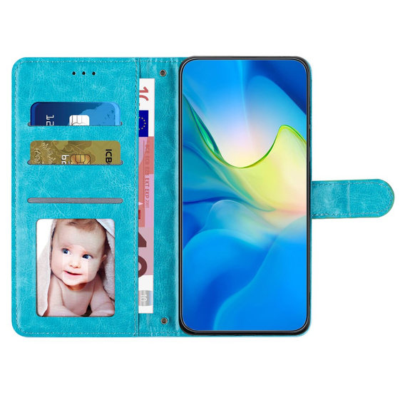 Flip case for Oppo A38 4G / Oppo A18 4G, Wallet, BINFEN COLOR, blue