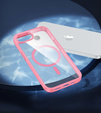 Magnetic Case for iPhone 16E, MagSafe, pink + 9H tempered glass
