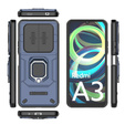 Case for Xiaomi Redmi A3, KickStand Camera Lens, blue
