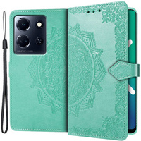 Flip case for Infinix Note 30 5G, Mandala, green