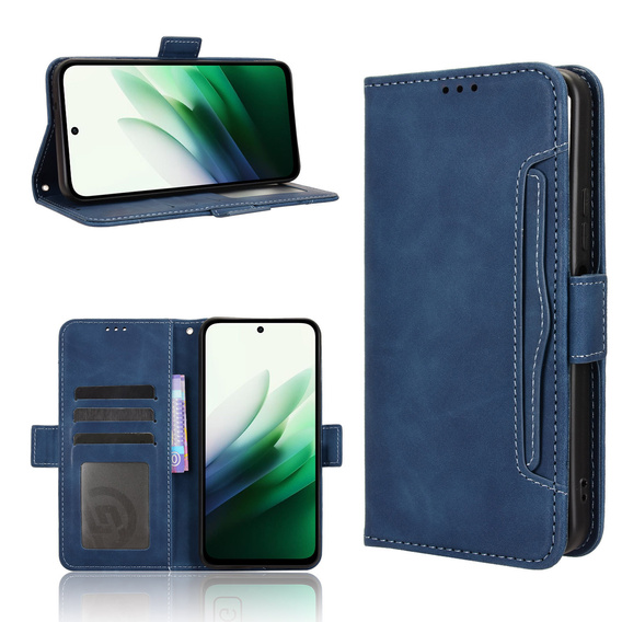 Flap case for Xiaomi Redmi 15 5G / 4G, Card Slot, wallet, navy blue