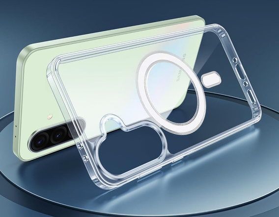 Case for Samsung Galaxy A36, Dropproof MagSafe, transparent + 9H Tempered Glass