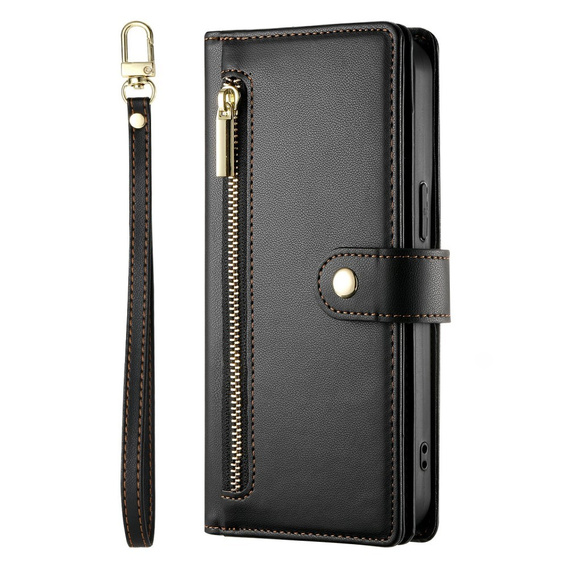 Flip case for Samsung Galaxy A56 5G, Wallet Zipper Pocket, black
