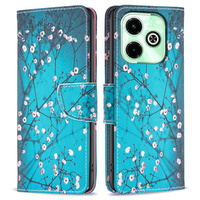 Flip case for Infinix Hot 40i, Wallet, Sakura blue