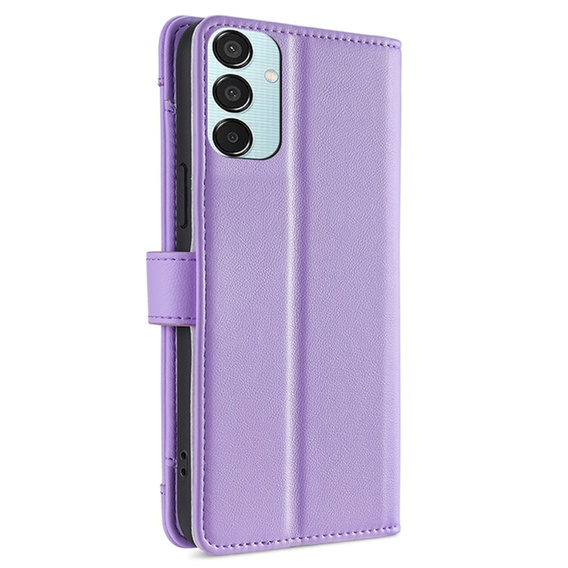 Flip case for Samsung Galaxy M15 5G, Wallet Zipper Pocket, purple