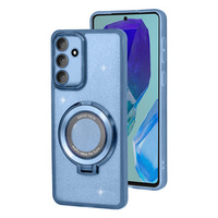 Case for Samsung Galaxy M55 5G, Glittery Magnetic, for MagSafe, blue