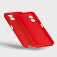 Case for Oppo A18 4G / A38 4G, Silicone Lite, red + 9H glass
