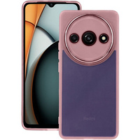 Silicone case for Xiaomi Redmi A3, with camera protection, transparent / pink