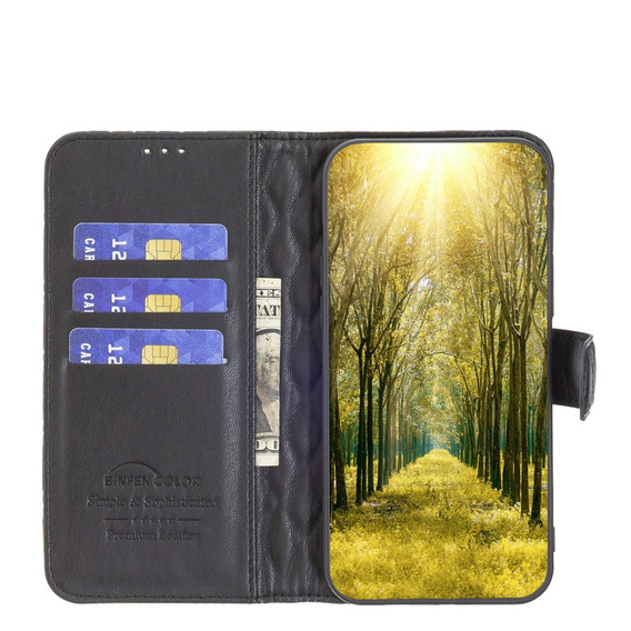 Flip case for Xiaomi Redmi Note 13 Pro 5G, Wallet, BINFEN COLOR, black