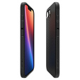 Spigen case for iPhone 16E, Liquid Air, black + 9H Tempered Glass