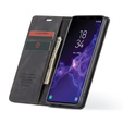 CASEME case for Samsung Galaxy S9, Leather Wallet Case, black