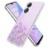 Case for Oppo A78 5G, Glittery, purple