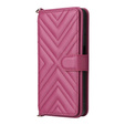 Crossbody Leather Wallet flip case for Xiaomi Poco M7 Pro 5G, maroon