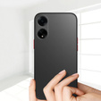 Case for Oppo A18 4G / A38 4G, Fusion Hybrid, with camera protection, matt / black