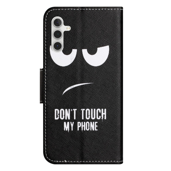 Flip case for Samsung Galaxy M15 5G, Wallet, Don't Touch My Phone black