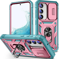 Case for Samsung Galaxy S23, CamShield Slide, pink / green