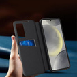 Flip case for Samsung Galaxy S25+ Plus, Smart View Wallet, black