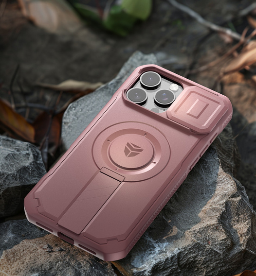 Armored case for iPhone 16 Pro Max, Dexnor CamProtect MagSafe, pink