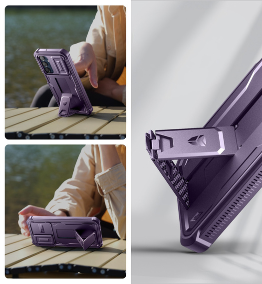 Armored case for Samsung Galaxy A16, Dexnor Full Body (Two Frames), purple