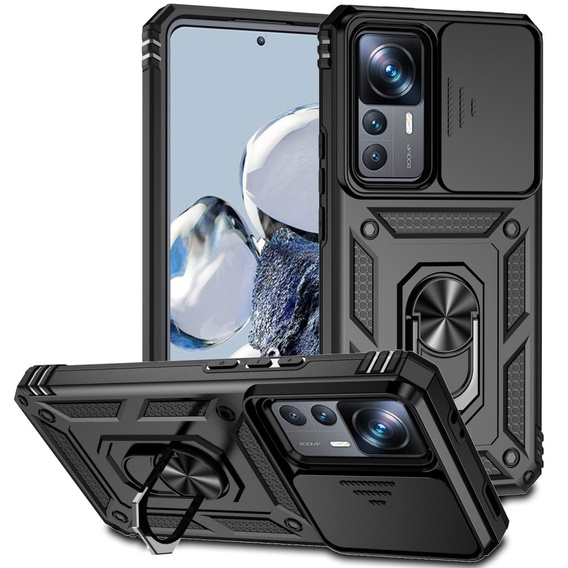Case for Xiaomi 12T 5G / 12T Pro 5G, CamShield Slide, black