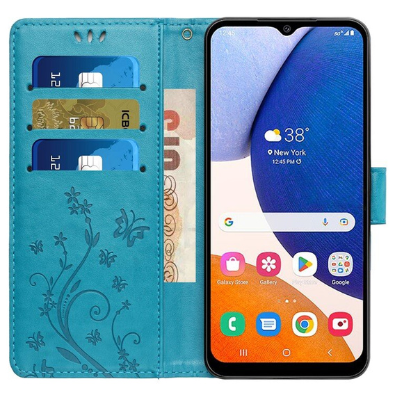 Flip case for Samsung Galaxy A55 5G, Wallet, Butterfly, purple