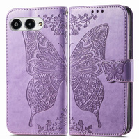Flip case for T Phone 3 5G, Butterfly, purple