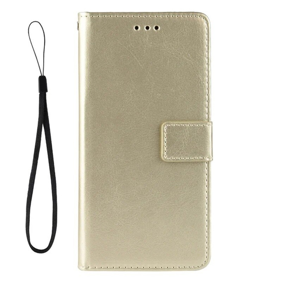 Flip case for Oppo A60, Crazy Horse Wallet, gold