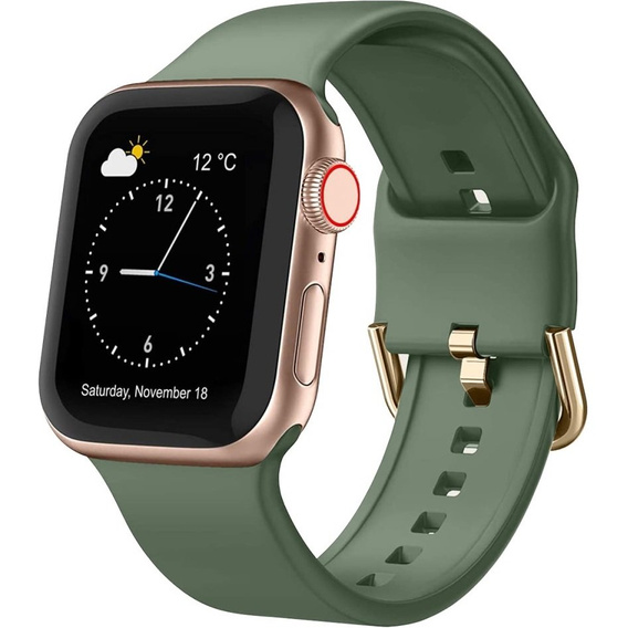 Silicone strap for Apple Watch 1/2/3/4/5/6/7/8/SE/ULTRA 42/44/45/49mm - Green