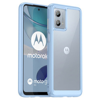 Case for Motorola Moto G53 5G, Fusion Hybrid, transparent / blue