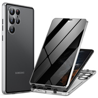 Case for Samsung Galaxy S24 Ultra, Privacy Dual Glass, silver