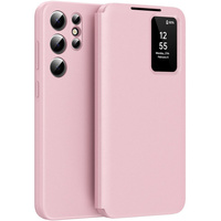 Flip case for Samsung Galaxy S24 Ultra, Smart View Wallet, pink