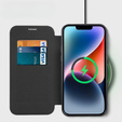 Flip case for iPhone 14 Pro Max, RFID Wallet MagSafe CamShield, black