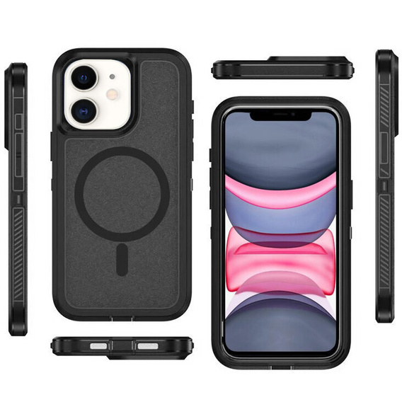 Case with frame for iPhone 11, for MagSafe, black