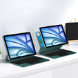 Keyboard Case for iPad Air 13" 2024, Magnetic Keyboard Touchpad, green