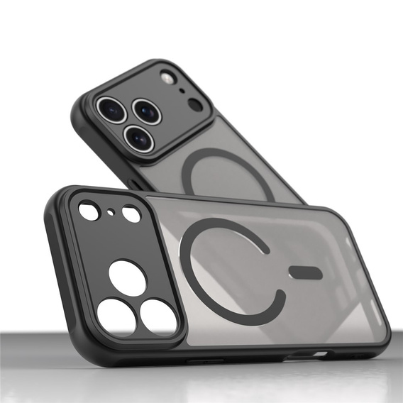 Matte case for iPhone 17 Pro Max, for MagSafe, with camera protection, black