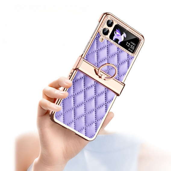 Case for Samsung Galaxy Z Flip 4 5G, Rhombus Grid