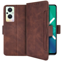 Flip case for Oppo Reno7 Lite 5G, Card Slot, brown
