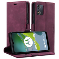 Case for Motorola Moto E13 4G, ERBORD Vintage, wallet with flap, red