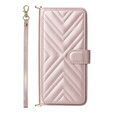 Crossbody Leather Wallet flip case for Xiaomi Redmi A5, pink
