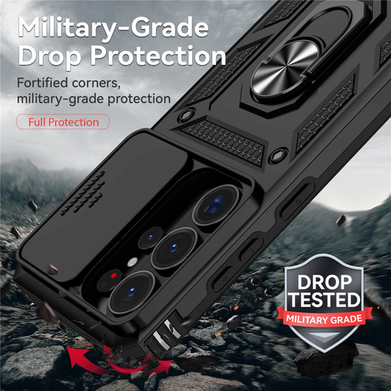 Armoured case with stand and lens cover for Samsung Galaxy S26 Ultra