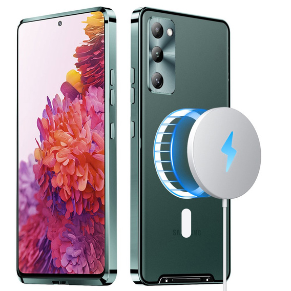 Camera Protection Case for Samsung Galaxy S20 FE, CamShield MagSafe, transparent / green