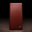 Flip case for Samsung Galaxy S25 Ultra, QIALINO Leather Wallet, dark brown