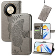 Flip case for Honor Magic 6 Lite 5G, Butterfly, grey