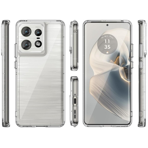 Case for Motorola Edge 50 Pro, Fusion Hybrid, transparent