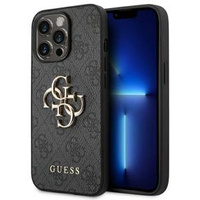 GUESS Case for iPhone 14 Pro, 4G Big Metal Logo, grey