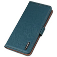 KHAZNEH RFID case for OnePlus 12R, Litchi Texture, green